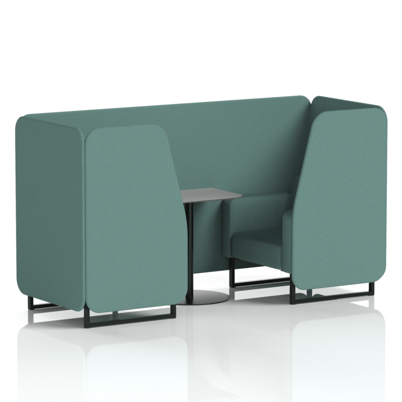 Brixworth Booth With Black Legs And Grey Table In Single Tone - Image 25