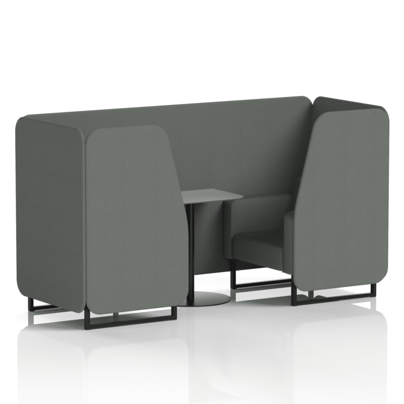 Brixworth Booth With Black Legs And Grey Table In Single Tone - Image 26