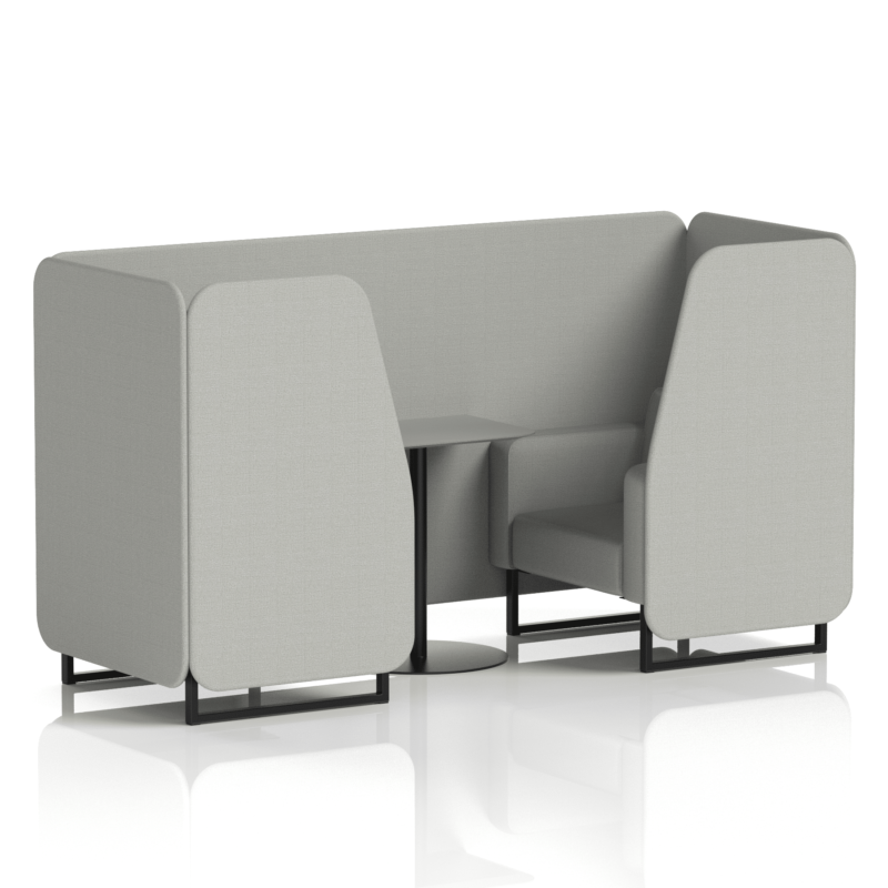 Brixworth Booth With Black Legs And Grey Table In Single Tone - Image 28