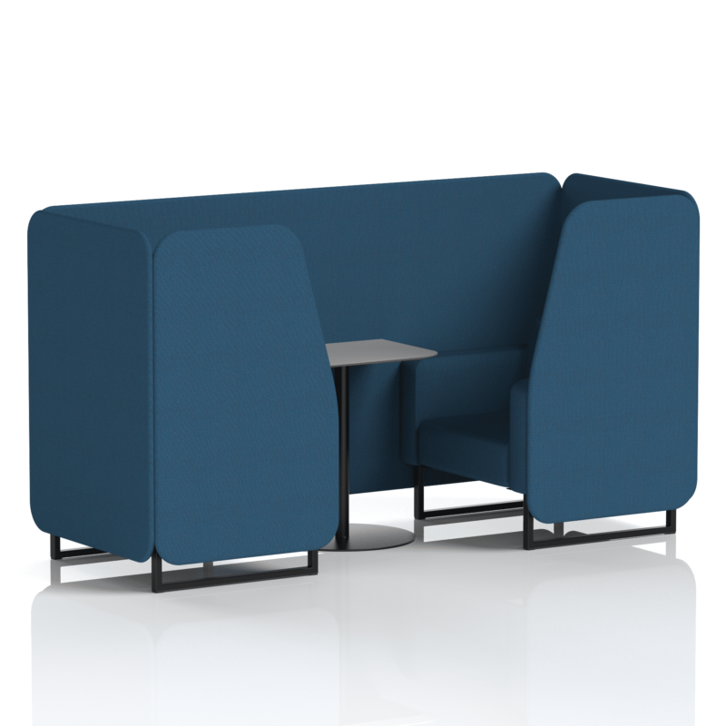 Brixworth Booth With Black Legs And Grey Table In Single Tone - Image 29