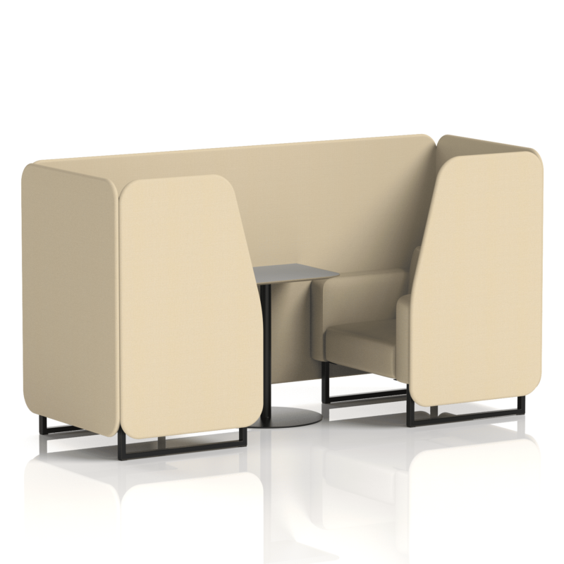 Brixworth Booth With Black Legs And Grey Table In Single Tone - Image 30