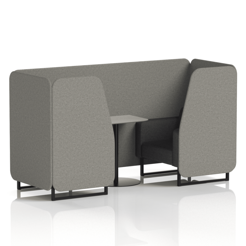 Brixworth Booth With Black Legs And Grey Table In Two Tone - Image 10