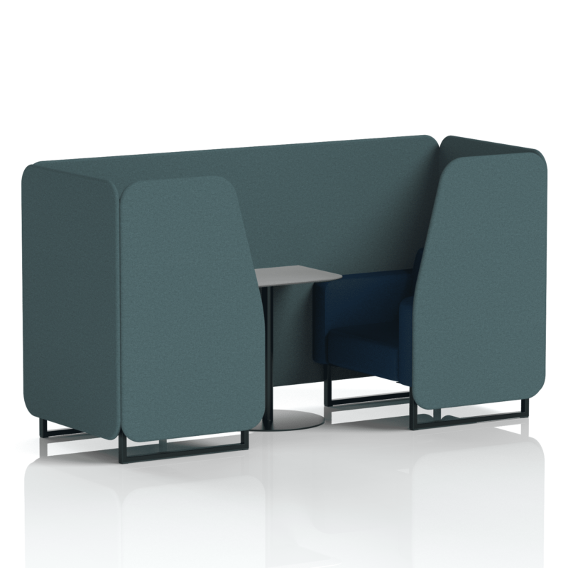 Brixworth Booth With Black Legs And Grey Table In Two Tone - Image 11