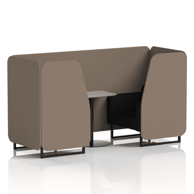 Brixworth Booth With Black Legs And Grey Table In Two Tone - Image 12