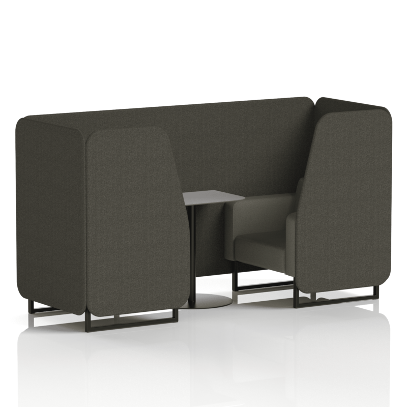 Brixworth Booth With Black Legs And Grey Table In Two Tone - Image 16