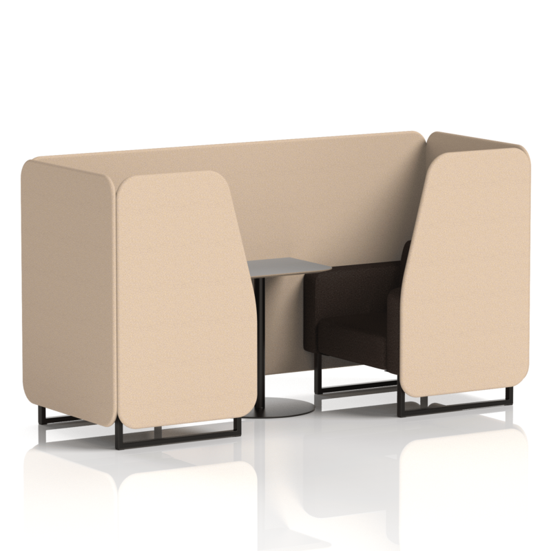 Brixworth Booth With Black Legs And Grey Table In Two Tone - Image 19
