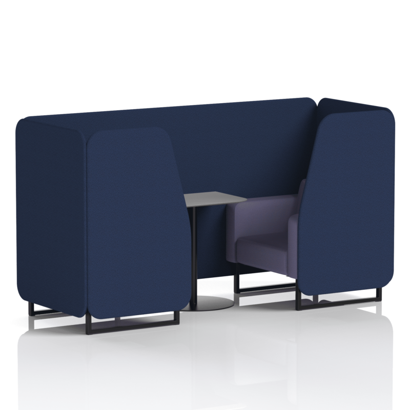 Brixworth Booth With Black Legs And Grey Table In Two Tone - Image 20