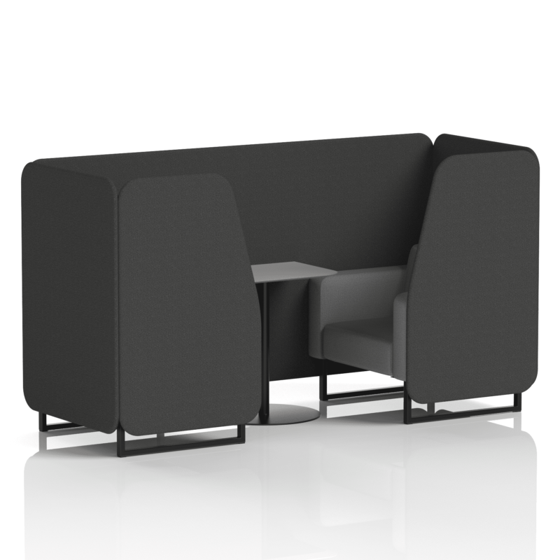 Brixworth Booth With Black Legs And Grey Table In Two Tone - Image 21