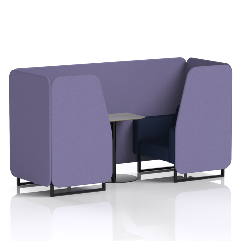 Brixworth Booth With Black Legs And Grey Table In Two Tone - Image 22