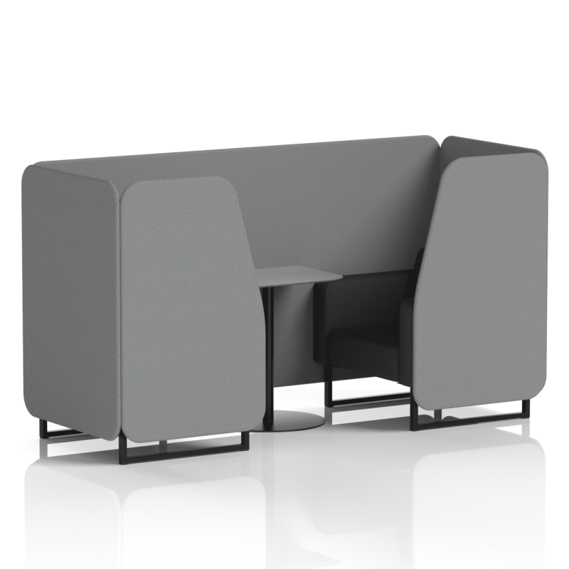 Brixworth Booth With Black Legs And Grey Table In Two Tone - Image 23