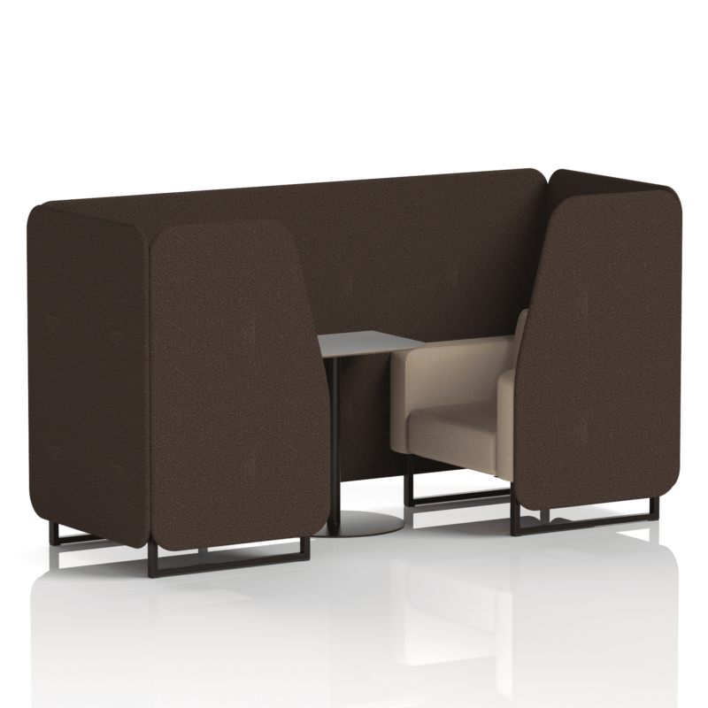 Brixworth Booth With Black Legs And Grey Table In Two Tone - Image 24