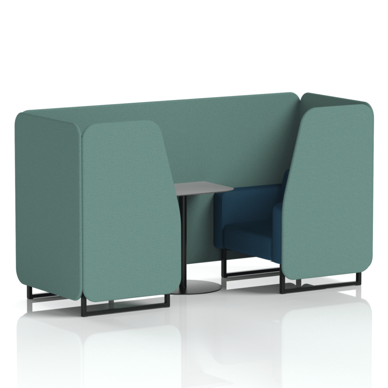 Brixworth Booth With Black Legs And Grey Table In Two Tone - Image 25