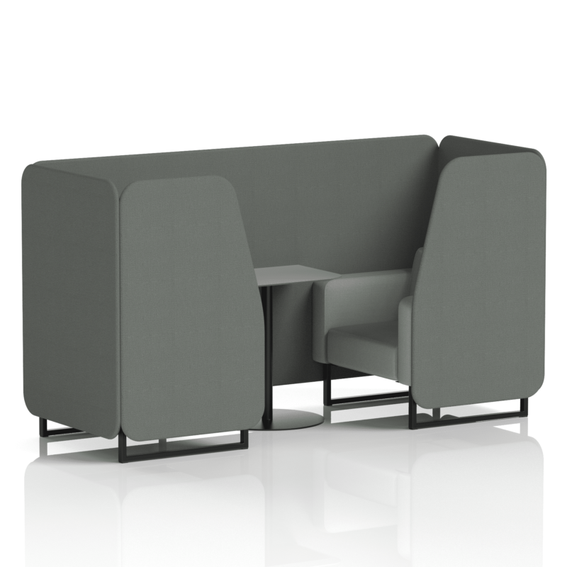 Brixworth Booth With Black Legs And Grey Table In Two Tone - Image 26