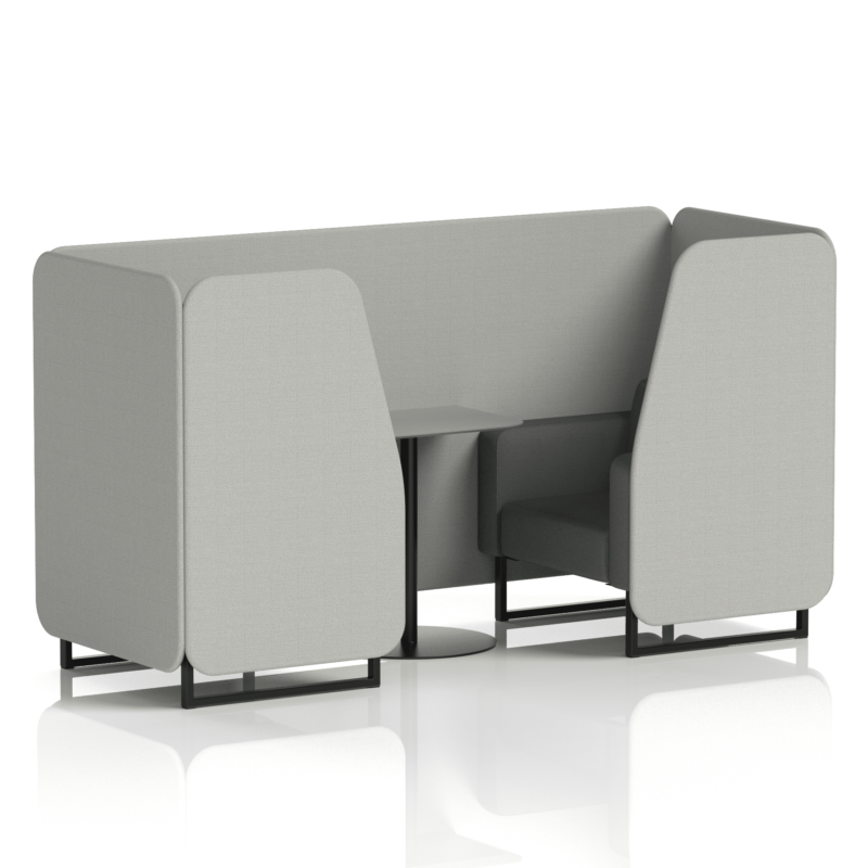 Brixworth Booth With Black Legs And Grey Table In Two Tone - Image 28
