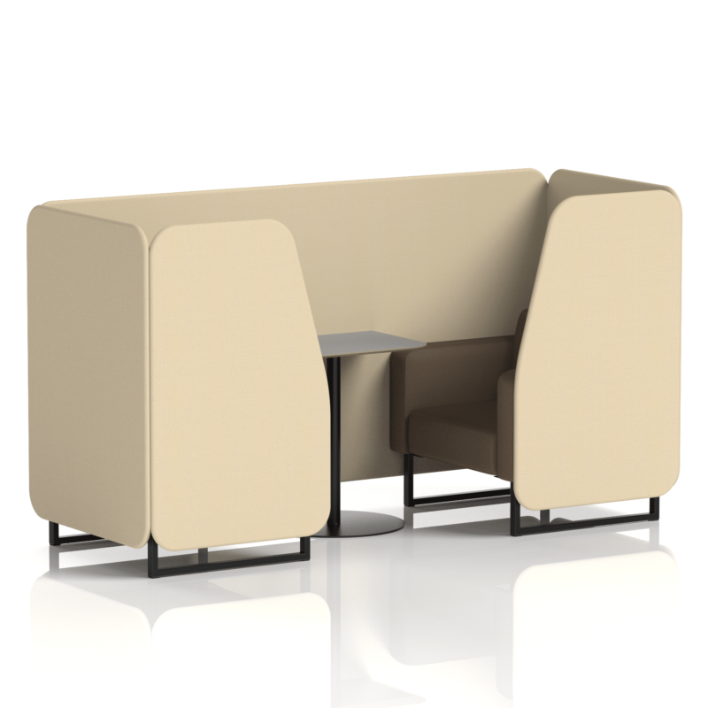 Brixworth Booth With Black Legs And Grey Table In Two Tone - Image 30