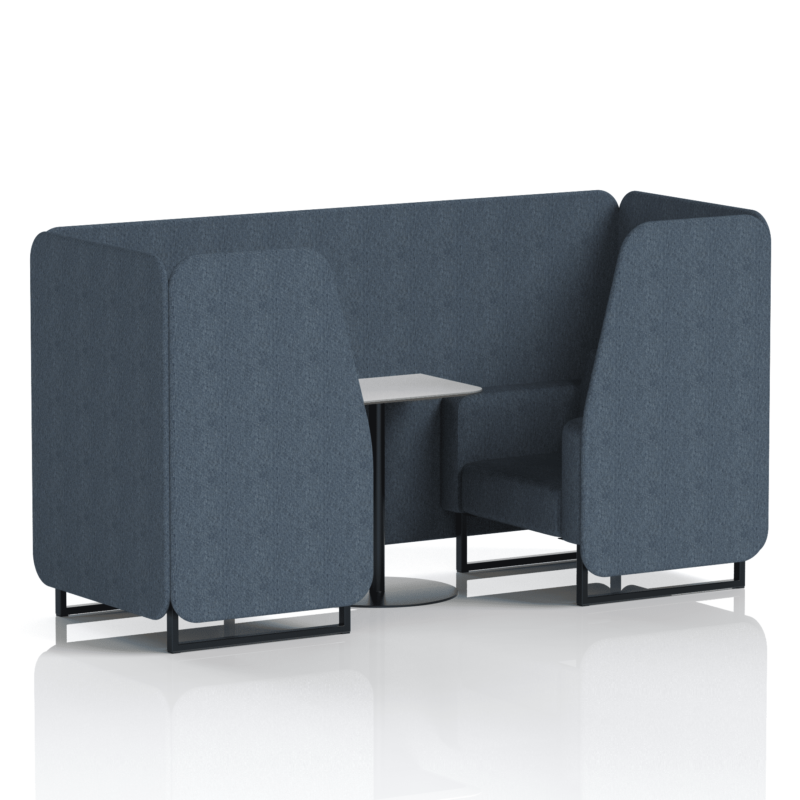 Brixworth Booth With Black Legs And White Table In Single Tone - Image 4
