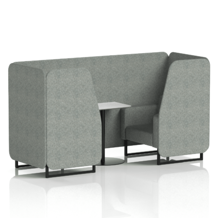 Brixworth Booth With Black Legs And White Table In Single Tone