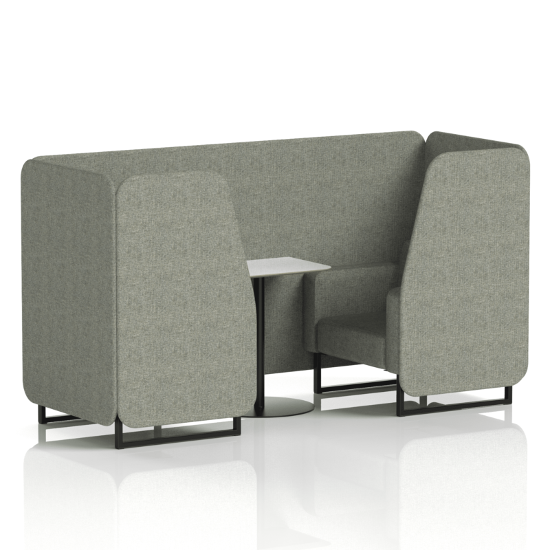 Brixworth Booth With Black Legs And White Table In Single Tone - Image 6