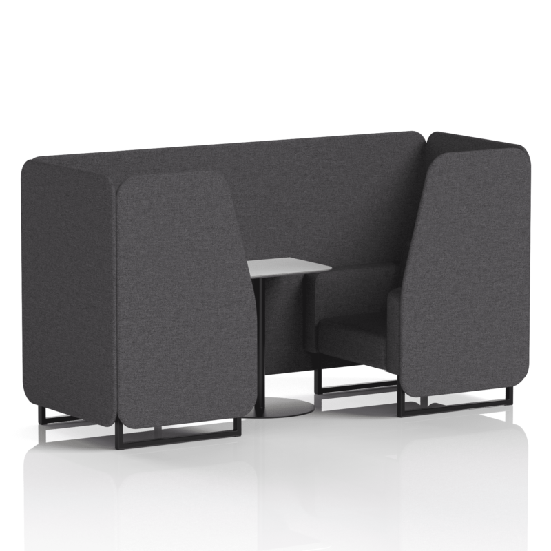 Brixworth Booth With Black Legs And White Table In Single Tone - Image 7