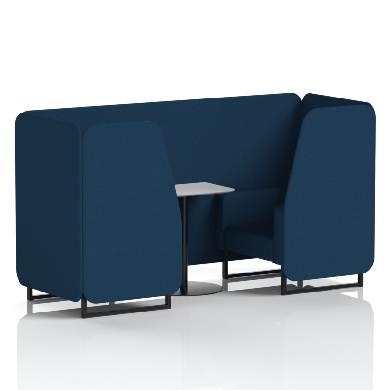 Brixworth Booth With Black Legs And White Table In Single Tone - Image 8