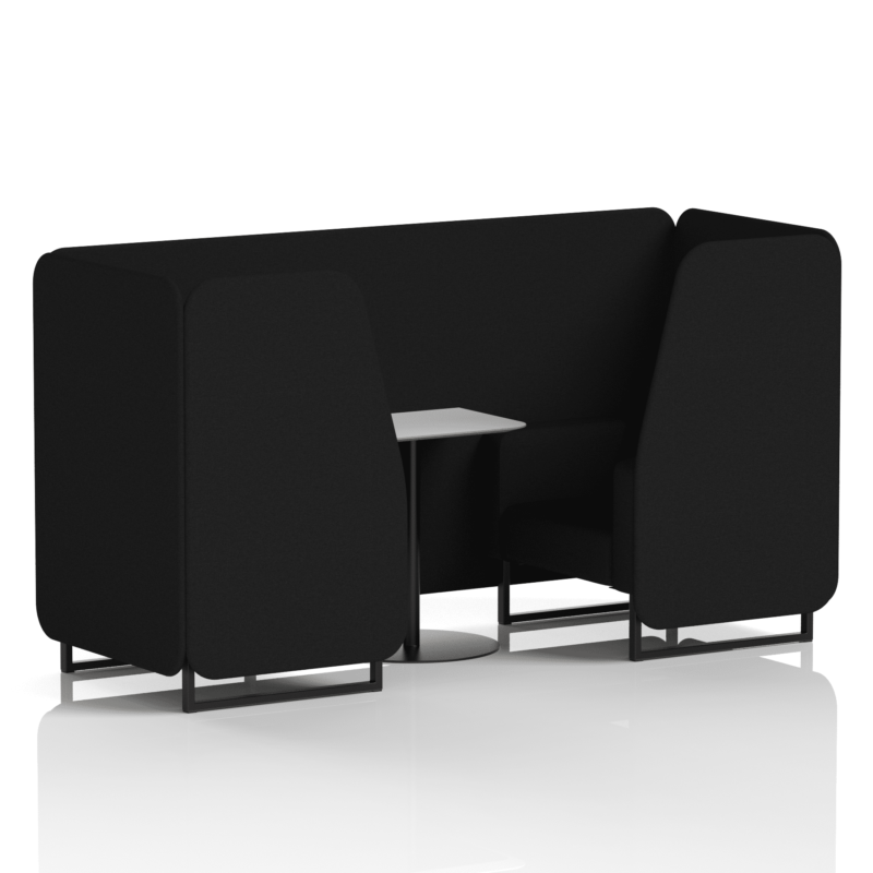 Brixworth Booth With Black Legs And White Table In Single Tone - Image 9