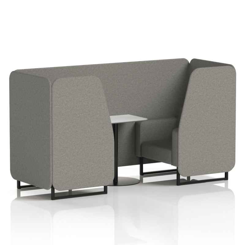 Brixworth Booth With Black Legs And White Table In Single Tone - Image 10
