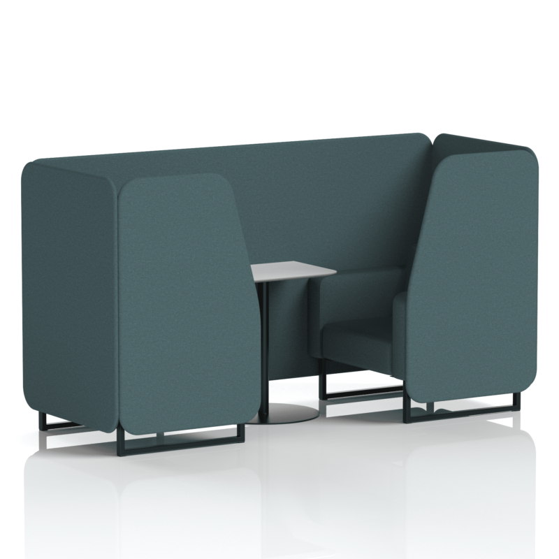 Brixworth Booth With Black Legs And White Table In Single Tone - Image 11