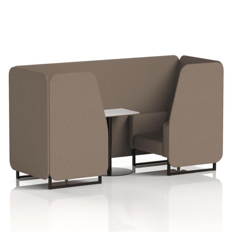Brixworth Booth With Black Legs And White Table In Single Tone - Image 12