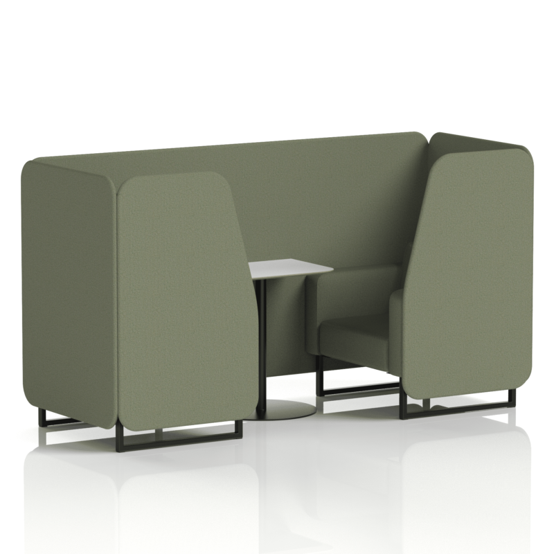 Brixworth Booth With Black Legs And White Table In Single Tone - Image 14