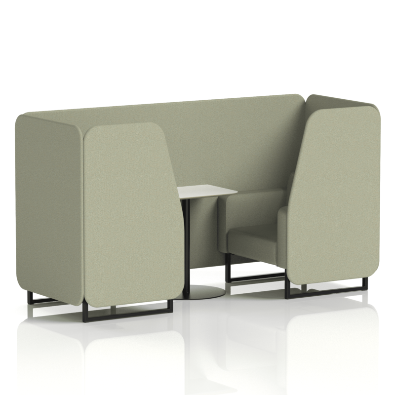 Brixworth Booth With Black Legs And White Table In Single Tone - Image 15