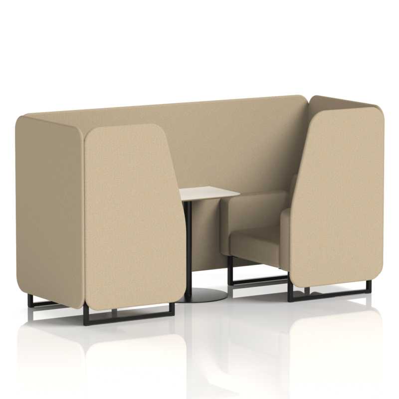 Brixworth Booth With Black Legs And White Table In Single Tone - Image 17