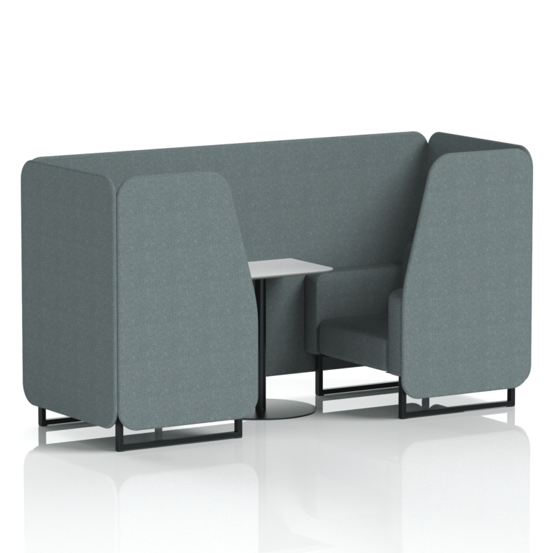 Brixworth Booth With Black Legs And White Table In Single Tone - Image 18