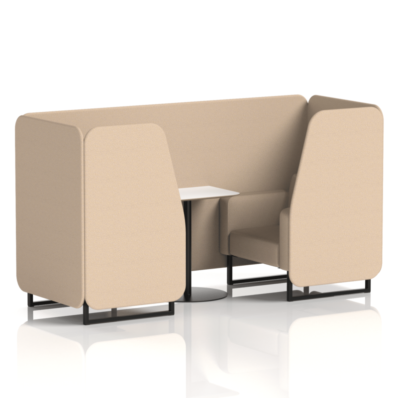 Brixworth Booth With Black Legs And White Table In Single Tone - Image 19