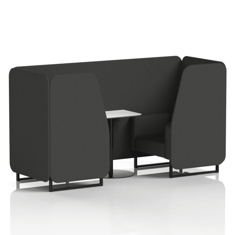 Brixworth Booth With Black Legs And White Table In Single Tone - Image 21