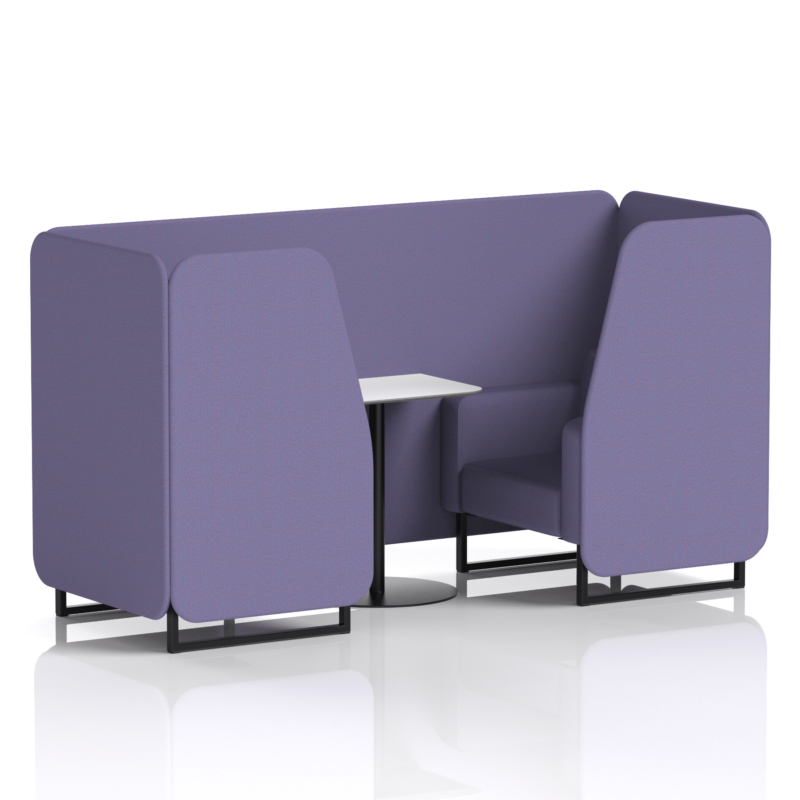 Brixworth Booth With Black Legs And White Table In Single Tone - Image 22