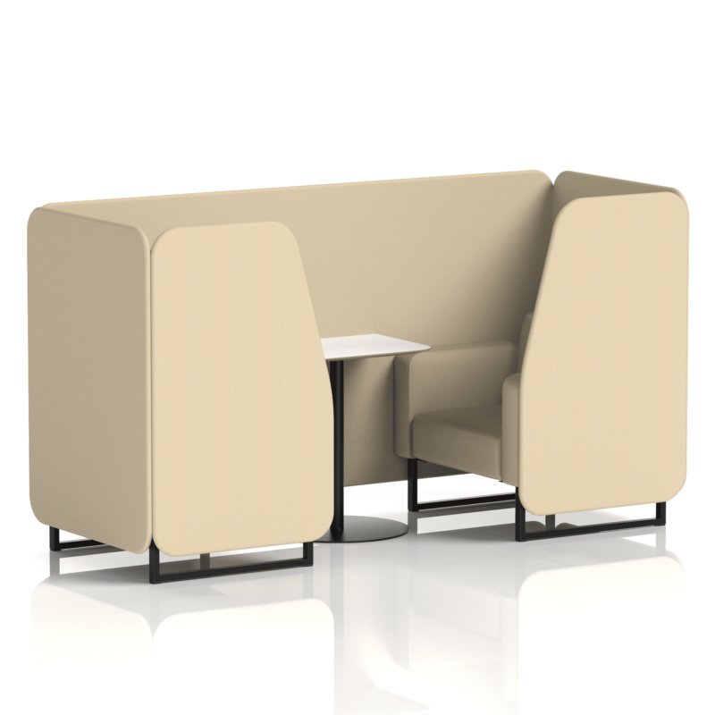 Brixworth Booth With Black Legs And White Table In Single Tone - Image 30