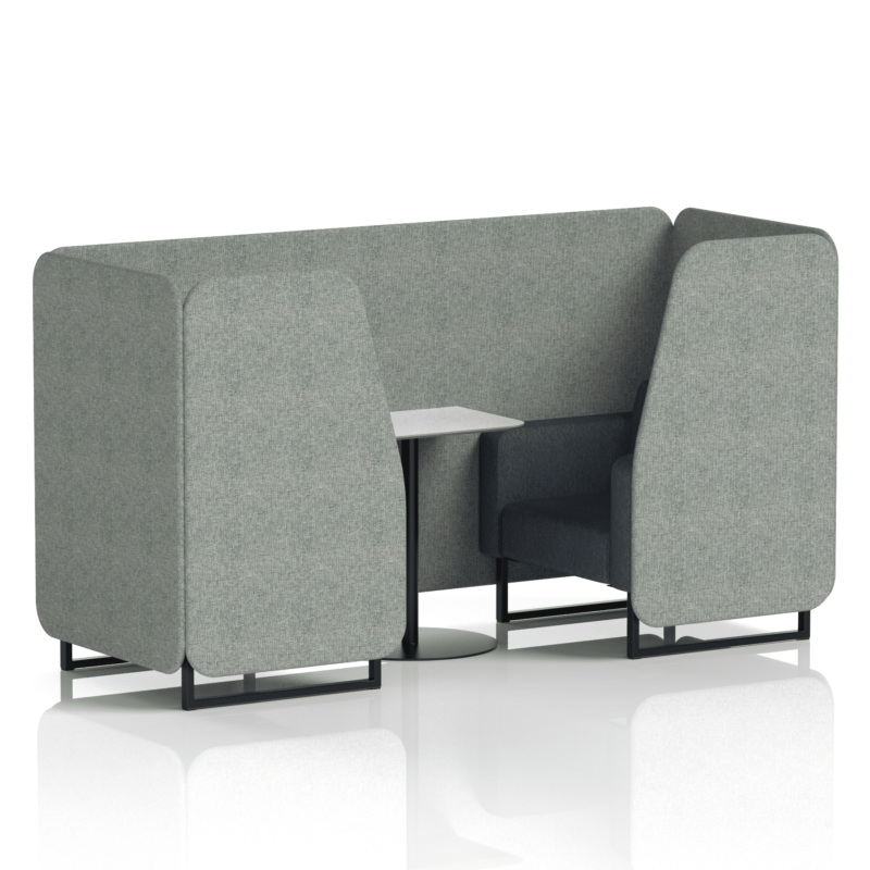 Brixworth Booth With Black Legs And White Table In Two Tone - Image 5