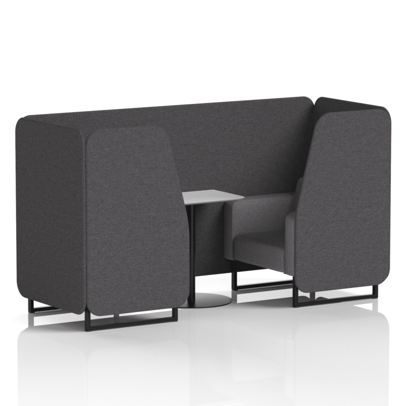 Brixworth Booth With Black Legs And White Table In Two Tone - Image 7