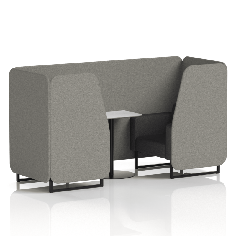 Brixworth Booth With Black Legs And White Table In Two Tone - Image 10