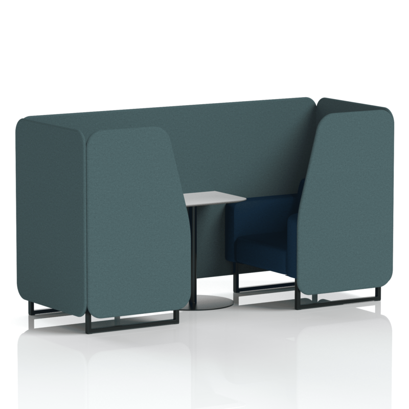 Brixworth Booth With Black Legs And White Table In Two Tone - Image 11