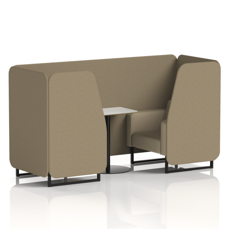 Brixworth Booth With Black Legs And White Table In Two Tone - Image 13