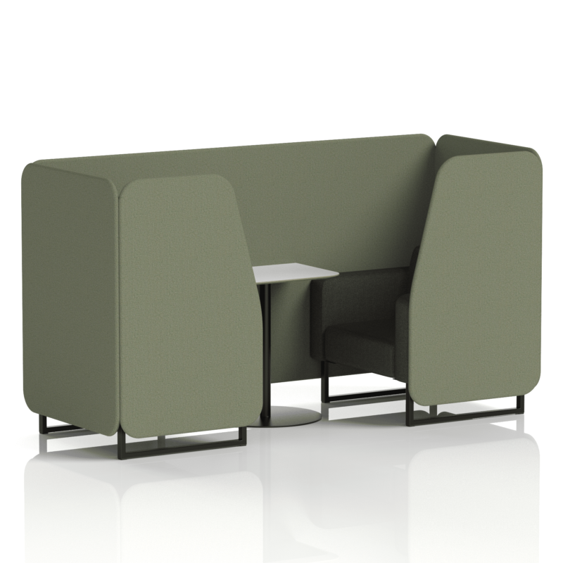 Brixworth Booth With Black Legs And White Table In Two Tone - Image 14
