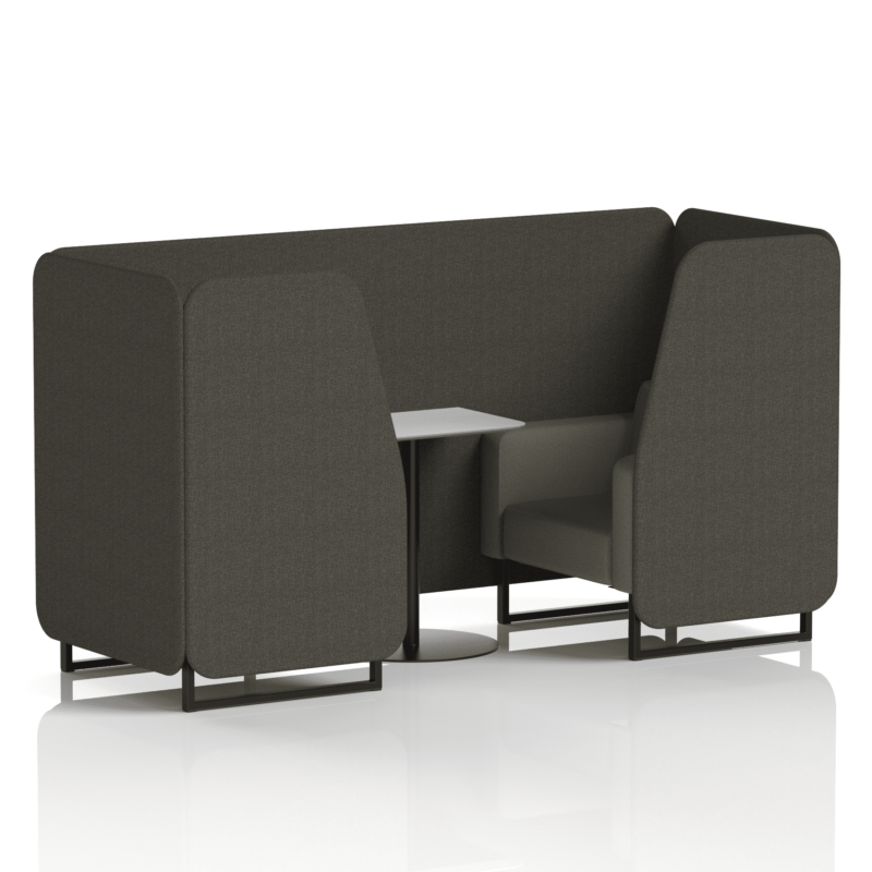 Brixworth Booth With Black Legs And White Table In Two Tone - Image 16