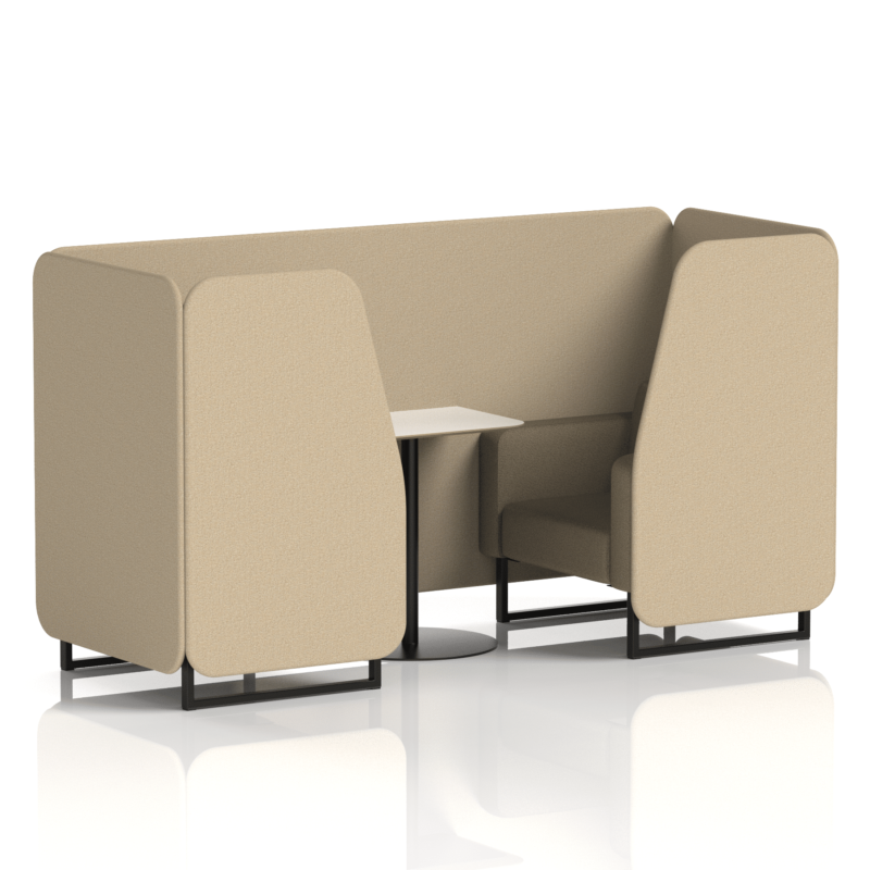 Brixworth Booth With Black Legs And White Table In Two Tone - Image 17