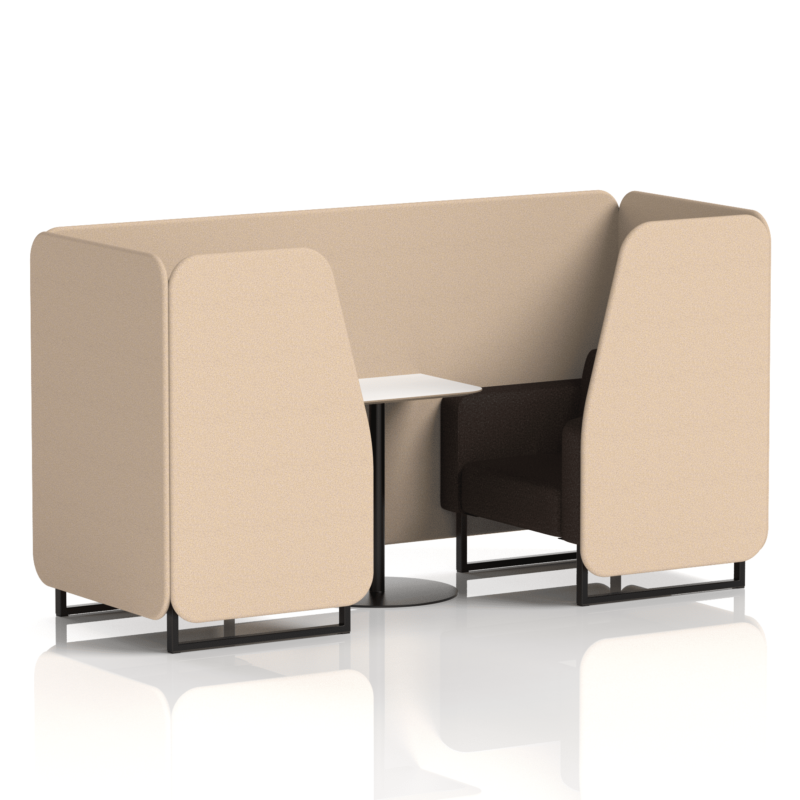 Brixworth Booth With Black Legs And White Table In Two Tone - Image 19