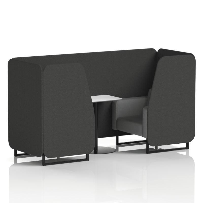 Brixworth Booth With Black Legs And White Table In Two Tone - Image 21