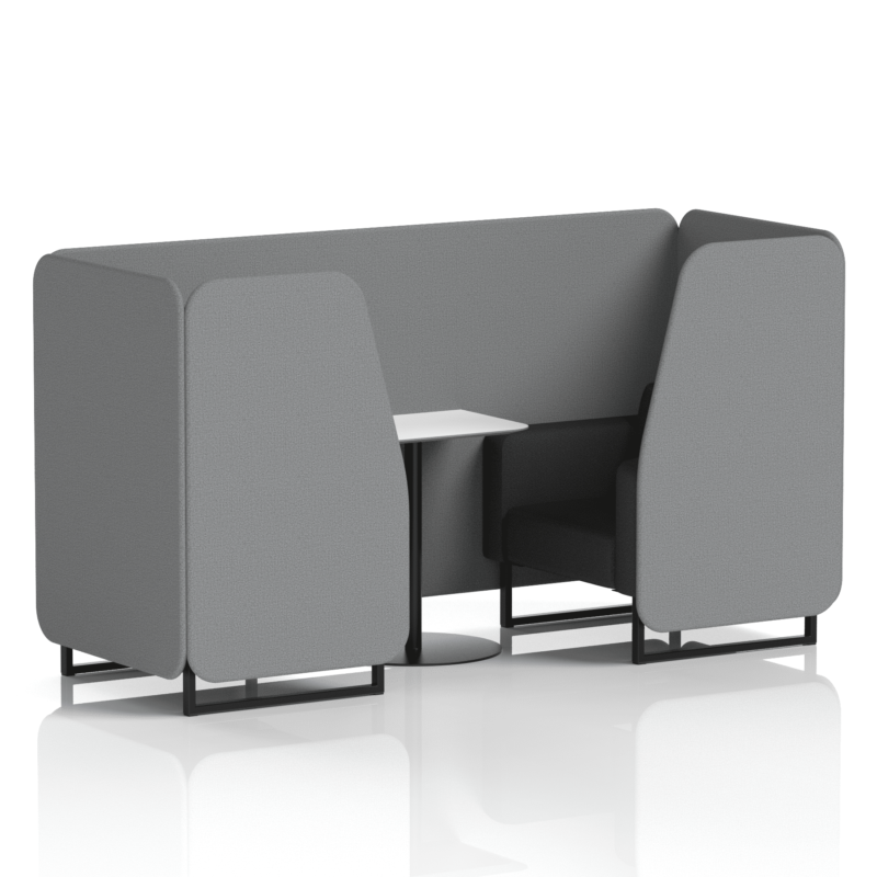 Brixworth Booth With Black Legs And White Table In Two Tone - Image 23