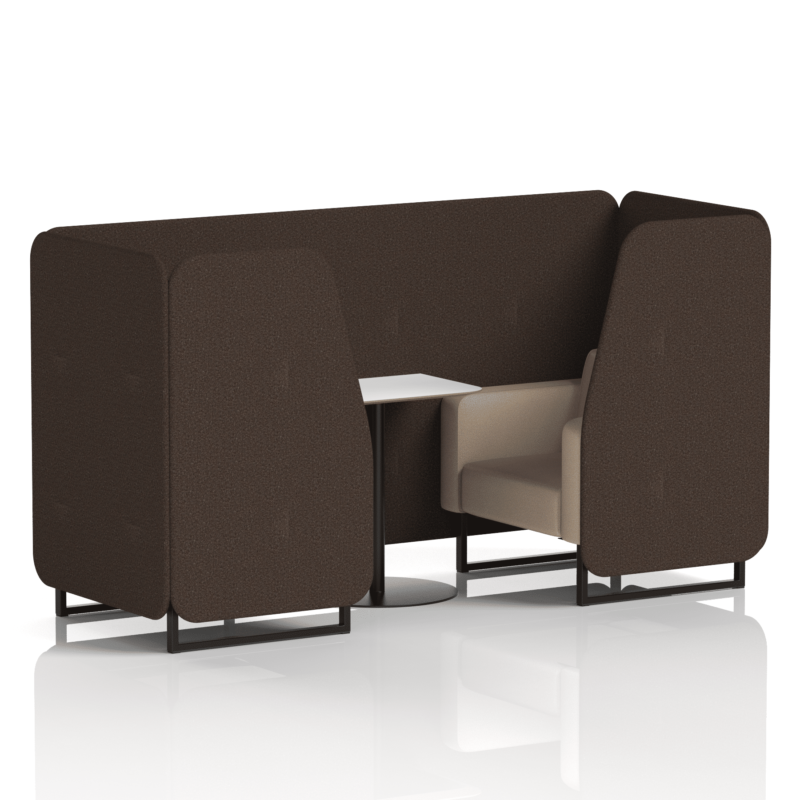 Brixworth Booth With Black Legs And White Table In Two Tone - Image 24