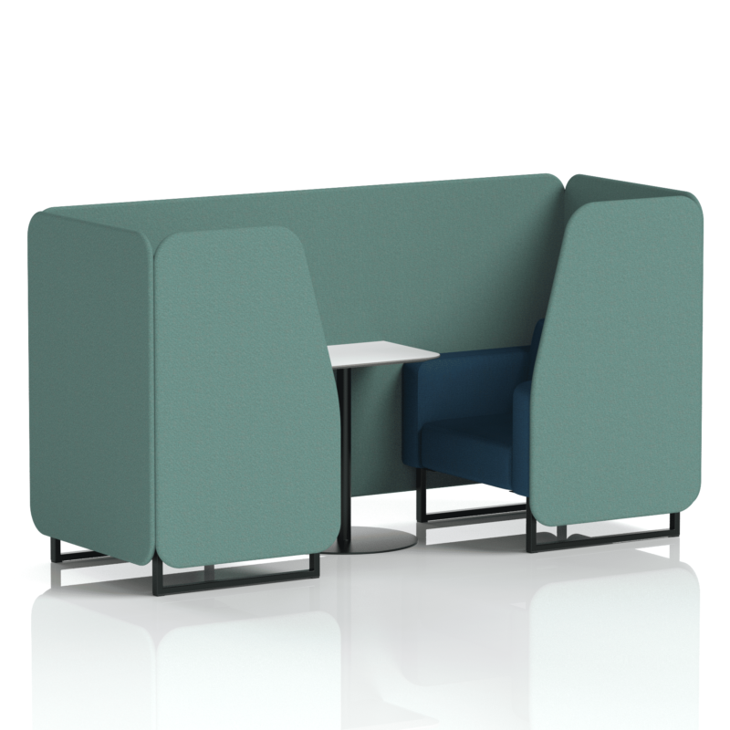 Brixworth Booth With Black Legs And White Table In Two Tone - Image 25