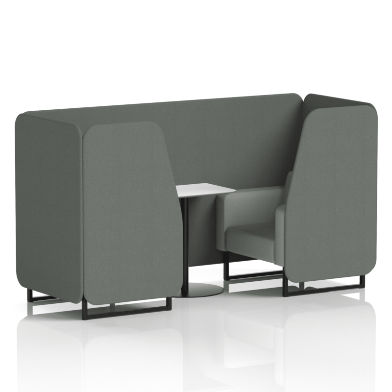 Brixworth Booth With Black Legs And White Table In Two Tone - Image 26